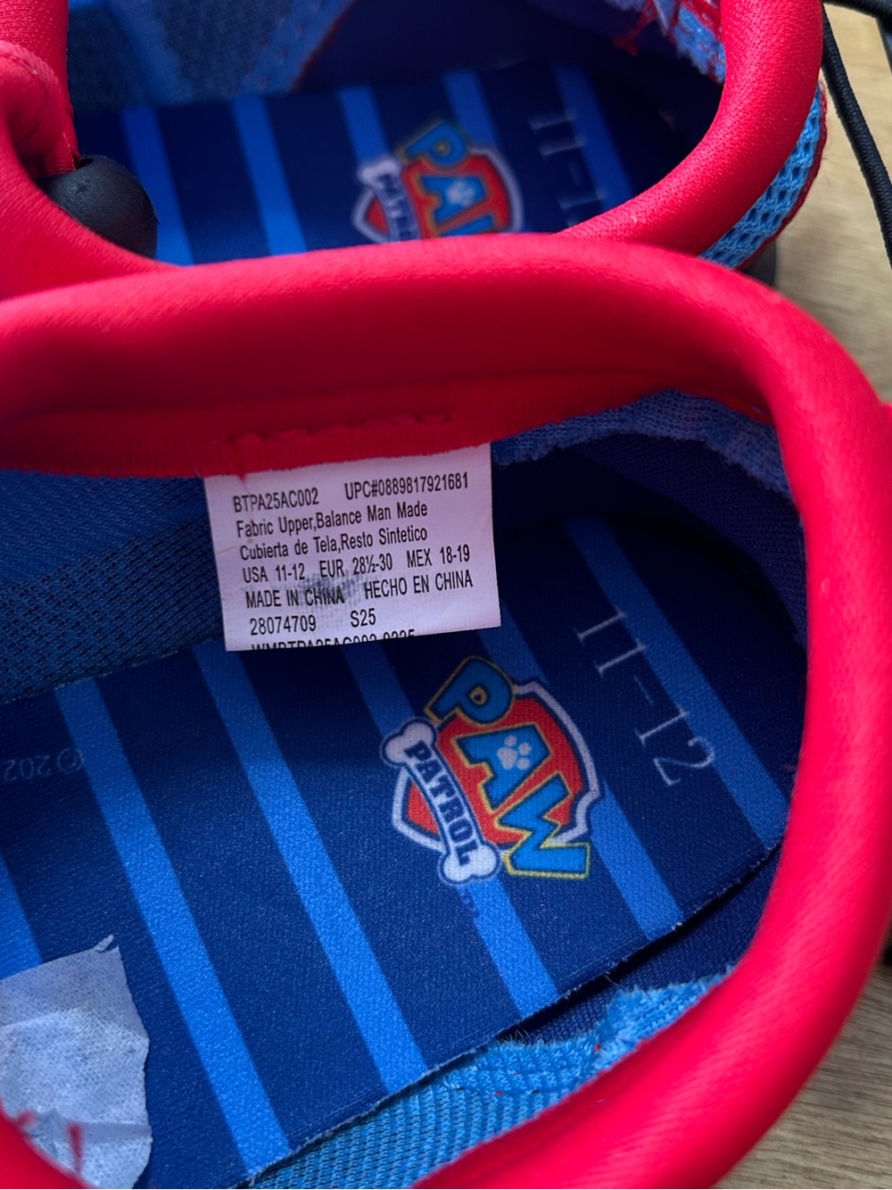 Paw Patrol Kids Water Shoes in Blue and Red - Character Design - Picture 4 of 5